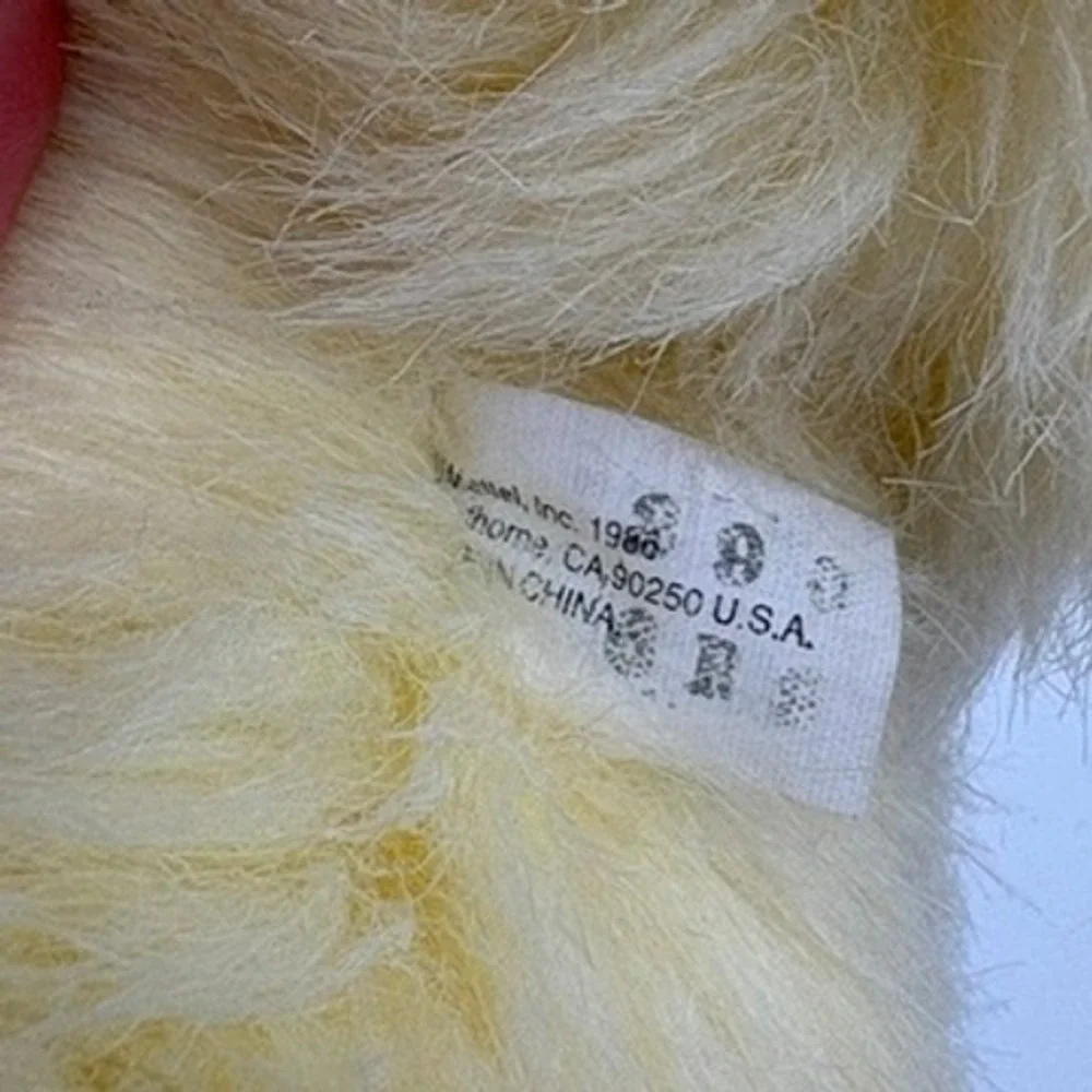 Vintage 1986 Mattel My Child My Pet Yellow Kitten Plush Cat Doll 80s Toy